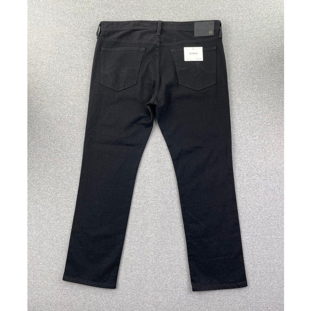 AG Adriano Goldschmied Jeans Mens 37x29 Deep Black Straight B-Type II Denim